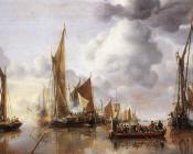 让 范 得 卡佩勒 : The State Barge Saluted by the Home Fleet